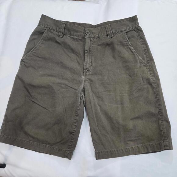 The North Face Men's 34 Long Shorts Olive Green Inseam 10.5 Cotton - Picture 1 of 8